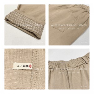 Löysä naisten\\\\ s Pants, jotka on räätälöity sopivaksi mihin tahansa tilanteeseen, kaikkein mukavin rento tyylinen puuvillaliina tilaus 11710 Tyylikäs ja löysä housu