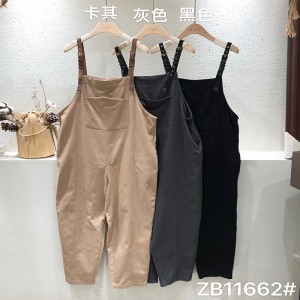 Löysä naisten\\\\ s Pants, jotka on räätälöity sopivaksi mihin tahansa tilanteeseen, kaikkein mukavin rento rento tyylinen puuvillaliina tilaus 11662 Tyylikäs ja Loose Suspendor Pants;