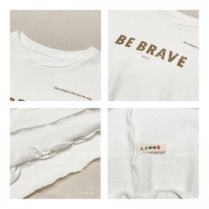 Rentoutunut muotoilu Minimalist Round Collar style Sekoitettu hiha tyyli Satunnainen Kiinteä väri puuvilla ja liina liioiteltu mukautettu 12622 Hikoihirtit