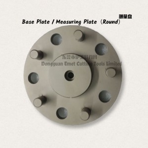 Emet-leikkuutyökalut \\/ työkappaleen kiinnitystyökalut \\/ pohjalevy (pyöreä \\/ suorakulmainen \\/ epäsäännöllinen)