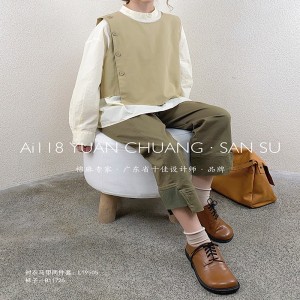 Rentoutunut muotoilu Minimalistinen tyylinen tavallisen tavallisen tavallisen tavallisen tasaisen värin strippaus Tarkastettu ylisuuri tilaustyönä tehty 19505 Pyöreä kaulus Paita + Vyötakki