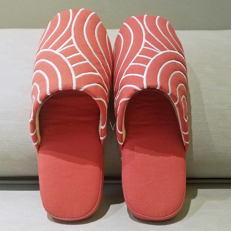 Japanin Emmordiery Mule Slippers