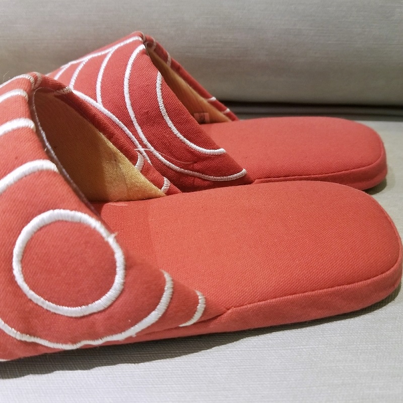 Japanin Emmordiery Mule Slippers