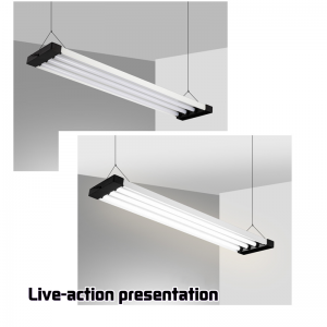 Office-ostoskeskus Office-kattokruunu kattokruunu kattokruunu yksinkertainen nauhan muotoinen kulma-kattovalaisin High Power