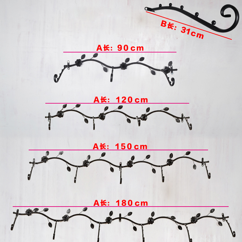 TMJ PP-561 Mukautettu Wall Mounted Clothes Rack Stainless Steel Clothes Ripustettu Rack for Garments Showroom Display