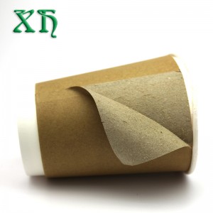 12 oz kraft kaksiseinäiset kompostoitavat paperikupit