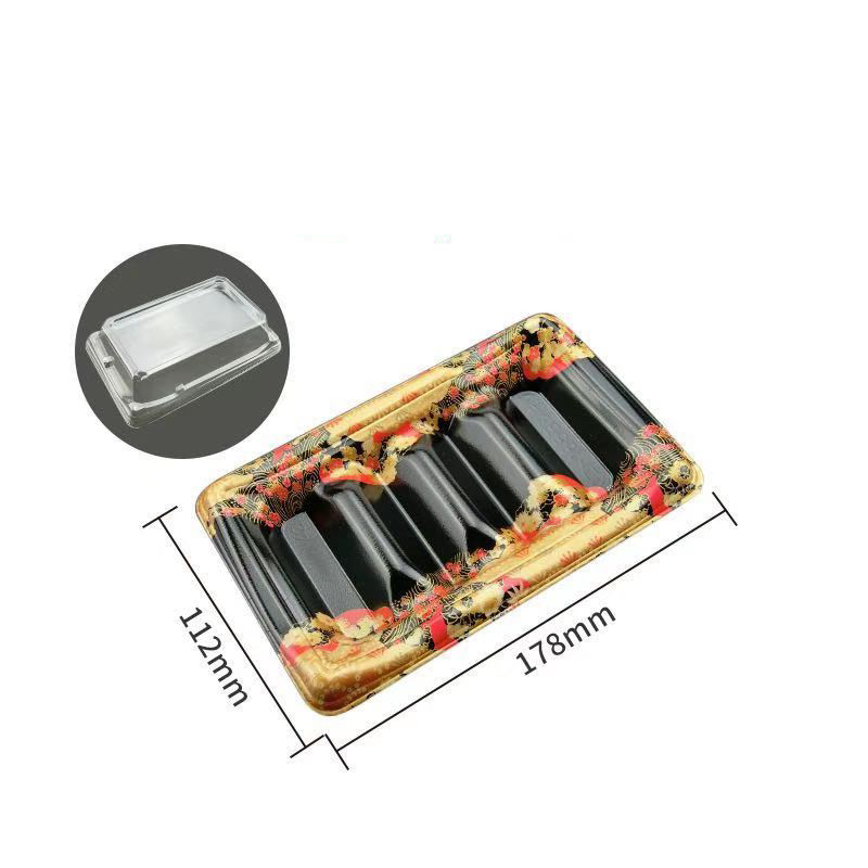 Japanilainen tyyli Muovi Kertakäyttöinen Sushi Tray SZ-101