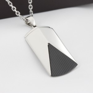 Stainless Steel Mens Jewellery Two Tone Black Plating Necklace Good Gift for Aviomies