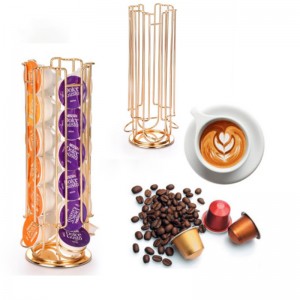 TMJ PP-582 360-asteinen pyöristetty metallinen kahvinkeiton palkojen asema kahvikapselien näyttö