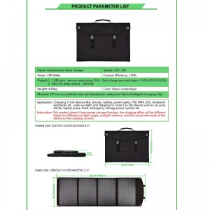 100W Auringon taittopussi