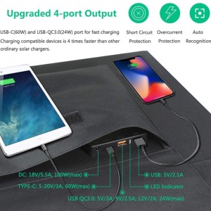 100W Auringon taittopussit