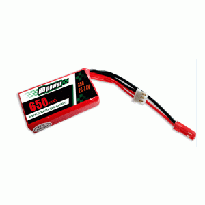HD POWER 650mAh 35C 2S 7.4V lipoakku