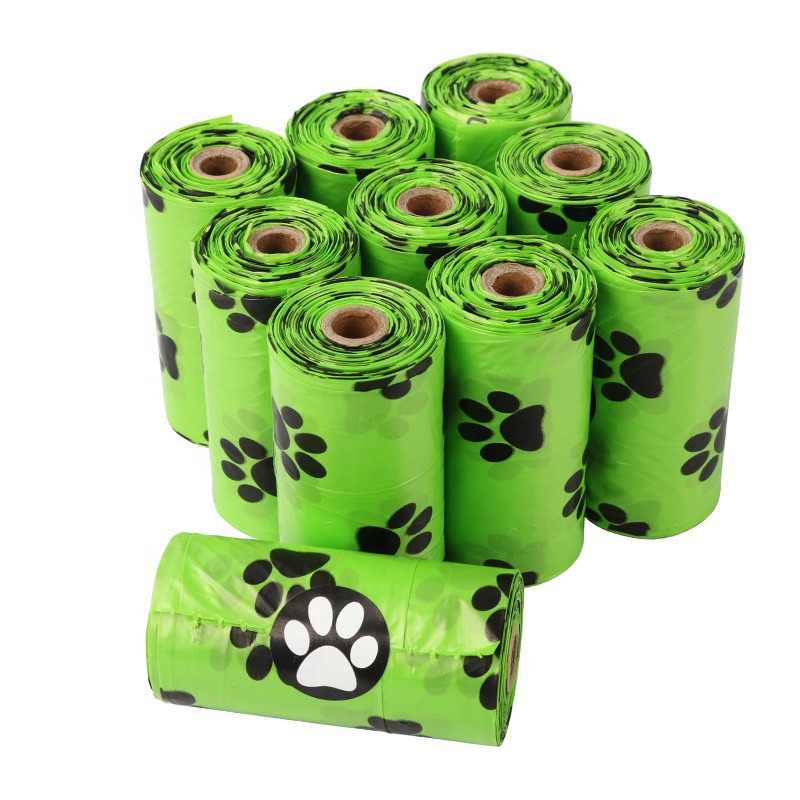 Maissijarkkelys Koostuva maissitärkkelys Lemmikkieläinten jätteet, biologisesti hajoavat koirakakkapussi, kertakäyttöinen Eco Friendly Dog Waste Bag