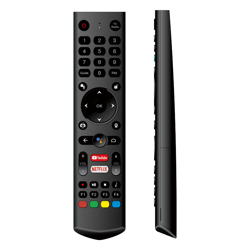 Android-kaukosäädin ääniohjauksella IR \/ bluetooth-langaton TV-kaukosäädin putken netflix-painikkeilla