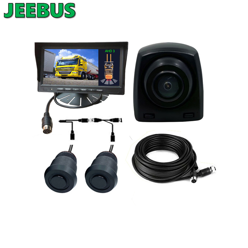 HD Night Vision Car Reverse Camera, 2Sensors Ultasonic Digital detection Radar Parking Sensor Monitoring System