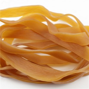 Valmistajien mukautetut pidennetyt ja laajennetut kuminauhat keltainen läpinäkyvä korkea joustavuus, jota ei ole helppo rikkoa ylisuuria kuminauhoja