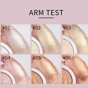 Korostusjauheen meikki yksityinen tarra