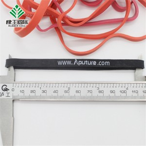 Valmistajat Mukautettu väri, korkea joustavuus, vedenpitävä ja kestävä painaminen Mainonta kuminauhat