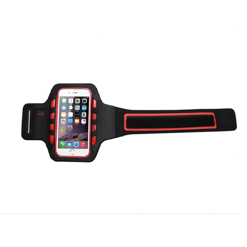 Uutiset Promosionation Design Logo Silk-Print LED Sport Arm Band Light Suojaava matkapuhelimen käsivarsinauha iPhone 6- 4,7 tuumaa