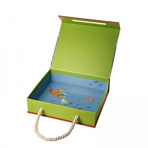 Tukku Mukautettu logo kierrätetty lelu palapeli pahvi magneettinen läppä lahjapakkaus laatikko kahvalla