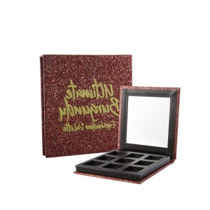 Tukkukauppa Kauneus luomukset kimaltelevat vaaleanpunainen mukautettu meikki paletti yksityinen tarra makup eyeshadow paletti