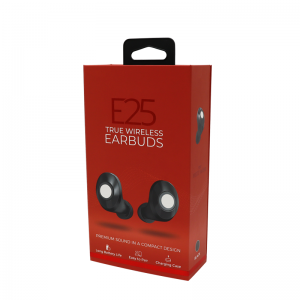 Pahvilaatikko Valmistaja Tulostaminen Gold Foil FLAP kuuloke pakkauskotelo Consumer Electronics Packaging