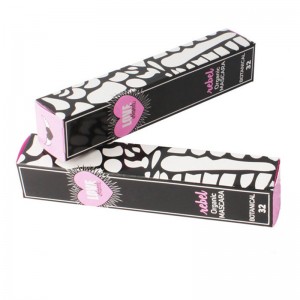 Musta ja vaaleanpunainen art paperin silmäripsien tulostus