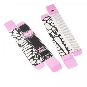 Musta ja vaaleanpunainen art paperin silmäripsien tulostus