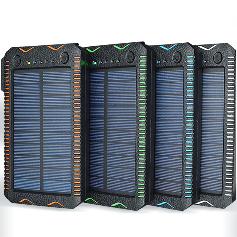 Vedenpitävä aurinko laturi Batter Bank Solar Power Bank 10000 mah Powerbank kannettava Lumen LED Outdoor Flood Light