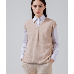 Tidal muoti Yksinkertainen vapaa-aika Joker Basicneulonta pieni V-kaula liivi 68053#