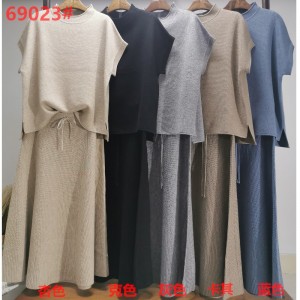 Muoti rento monipuolinenneulo sateenvarjo hame kaksi kappaletta 69023#