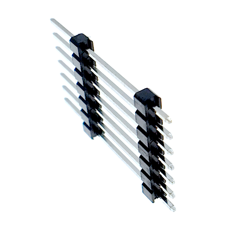 2.54mm 1x7p 180 ° DIP Single Row Double Muovinen PIN-otsikko 3 mm-13mm-6mm