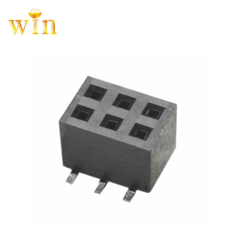 2.0mm 2x3p SMT pystysuora malli Naisten otsikko PIN-otsikkopistoke