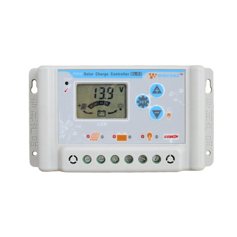 PWM 12V 24V 20A 30A Solar Charger Controller 5V USB LCD-näyttö alueelle aurinkopaneelin säädin