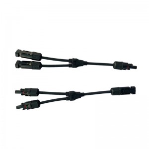 Solarin aurinkosähköliitin Y Type 2 Branch One - Kaksi yhdistelmää vedenpitävä uros janaaras aurinkopaneelin kaapelin liitin