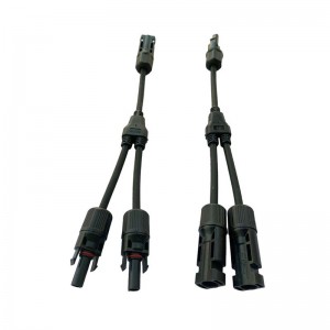 Solarin aurinkosähköliitin Y Type 2 Branch One - Kaksi yhdistelmää vedenpitävä uros janaaras aurinkopaneelin kaapelin liitin