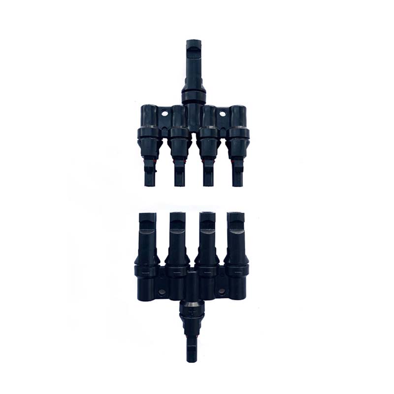 4-1 Multi Branch Aurinkosähkö Connector 30A Aurinkosähkökapasiteetti Naaras Solar Kaapeli 2.5mm2 ~ 6.0mm