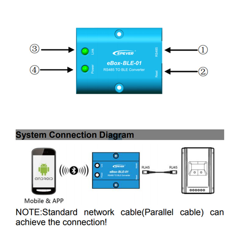 WiFi Serial Server RS485 Bluetooth-sovittimeen SOALR-ohjaimen invertteri EPSOLAR LS VS A vs Bn Tracera Tracerbn Shi Shi