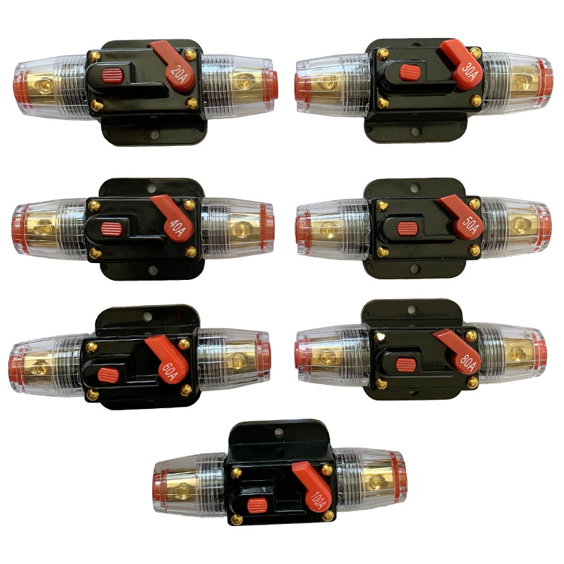 12V 24V DC 20A 30A 40A 50A 60A 80A 100A Automaattinen autopyörän aurinkoenergian katkaisija Reset sulake kytkin kodin aurinkoen