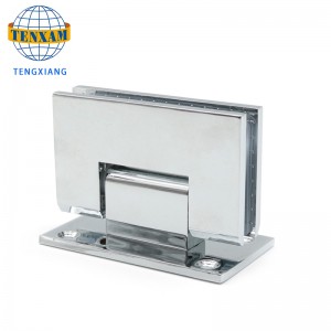 Korkea laatu Precision Cast Paksu Sinkki Alloy 304 viehättävä kylpyhuone 90 asteen lasi saranoitu ovenklipsi