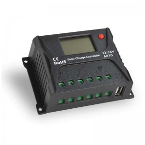 SRNE PWM SOLAR Off-Grid-latausohjain 12V/24V 10A 20A LCD MAX 55V aurinkopaneelin lyijyhappo litiumparistojärjestelmä