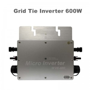 600W Pure Sine Wave Grid Tie Inverter vedenpitävä IP65 Micro Inverter 22-50VDC 190-260VAC aurinkokunnan MPPT