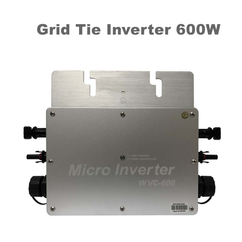 600W Pure Sine Wave Grid Tie Inverter vedenpitävä IP65 Micro Inverter 22-50VDC 190-260VAC aurinkokunnan MPPT