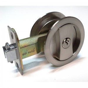 1602näkymätön liukuvanavetta puun oven taskun ovenkahvan lukitus avaimilla