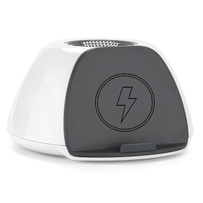 FB-BS2599W Bluetooth-kaiutin, jossa Qi-langaton laturi ja puhelin cradel