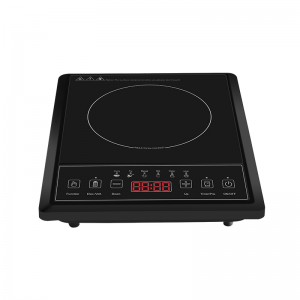 A13 Yhden polttimen induktio Cook ultra-ohut induktiolokit, 8-tason teho ja lämpötilan säätö mustalla kiillotetulla lasilevyllä