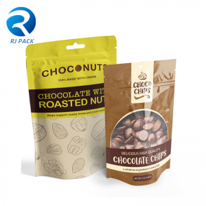 Mukautettu muovi vetoketju ruoka pakkauspussi, ruoka pakkauslaukku uudelleen suljettava vetoketju