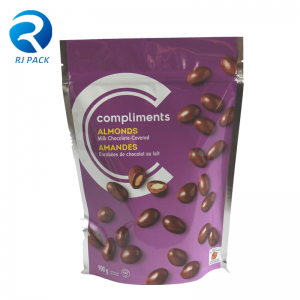 Mukautettu muovi vetoketju ruoka pakkauspussi, ruoka pakkauslaukku uudelleen suljettava vetoketju