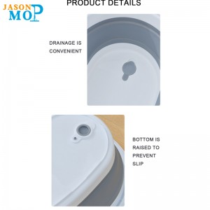 Jason taitettava silikageeli ämpäri kahva auton pesu kalastus ämpäri taitettava vesisäiliö ja tilaa säästävä mop ämpäri