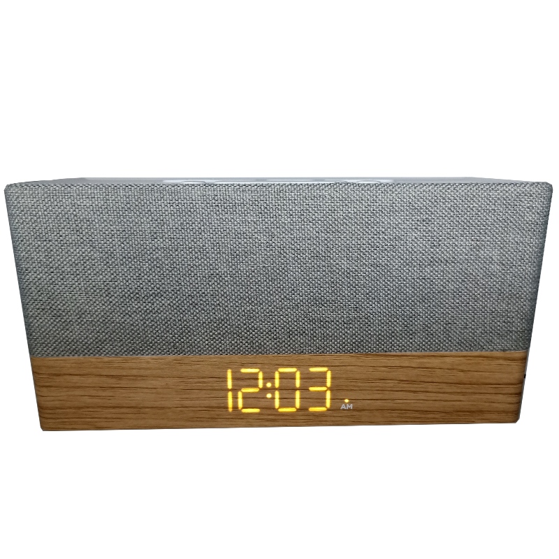 FB-CR320 High-End Wooden Bluetooth Clock Radio Speaker W/Kysi Grilli